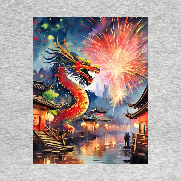 Chinese dragon new year by psychoshadow